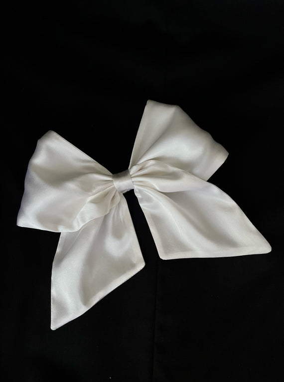 SILK-SATIN HAIR BOW
